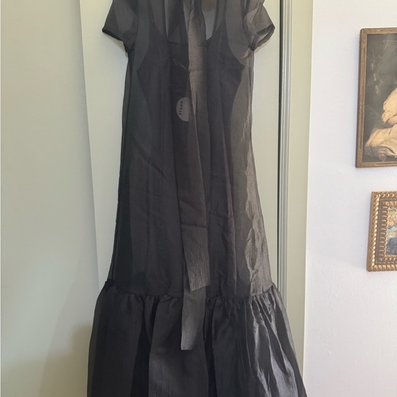 STAUD Sheer Black Maxi Dress - Picture 4 of 7